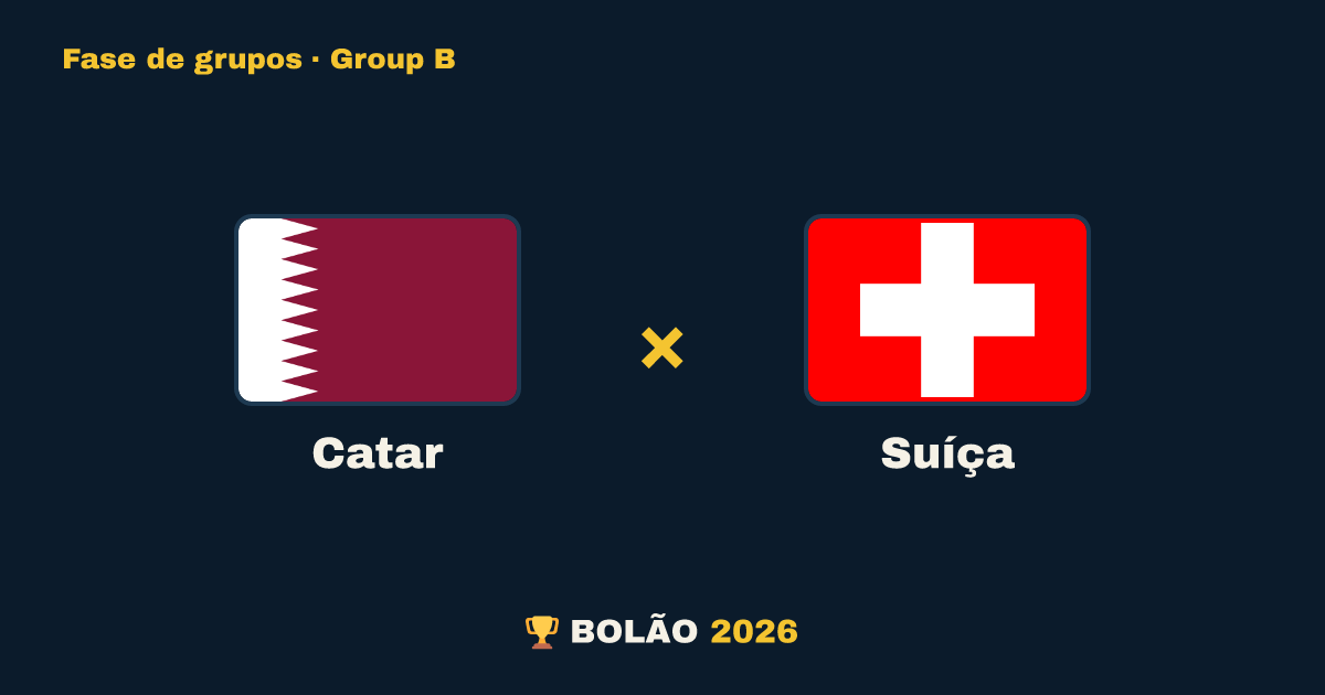 Catar × Suíça