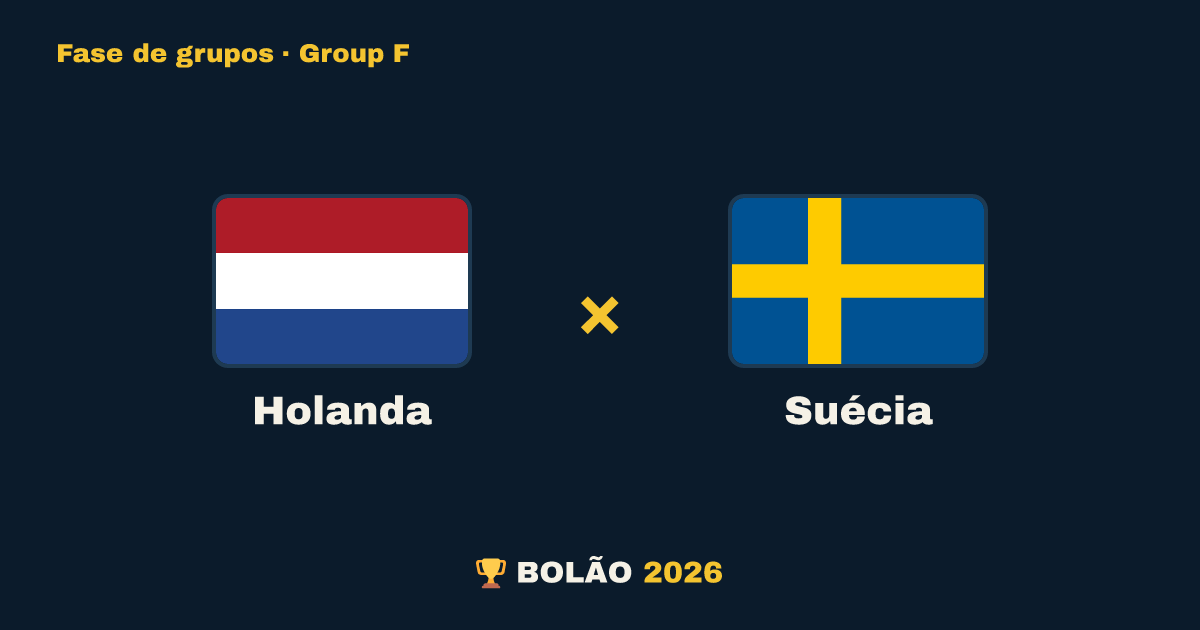 Holanda × Suécia