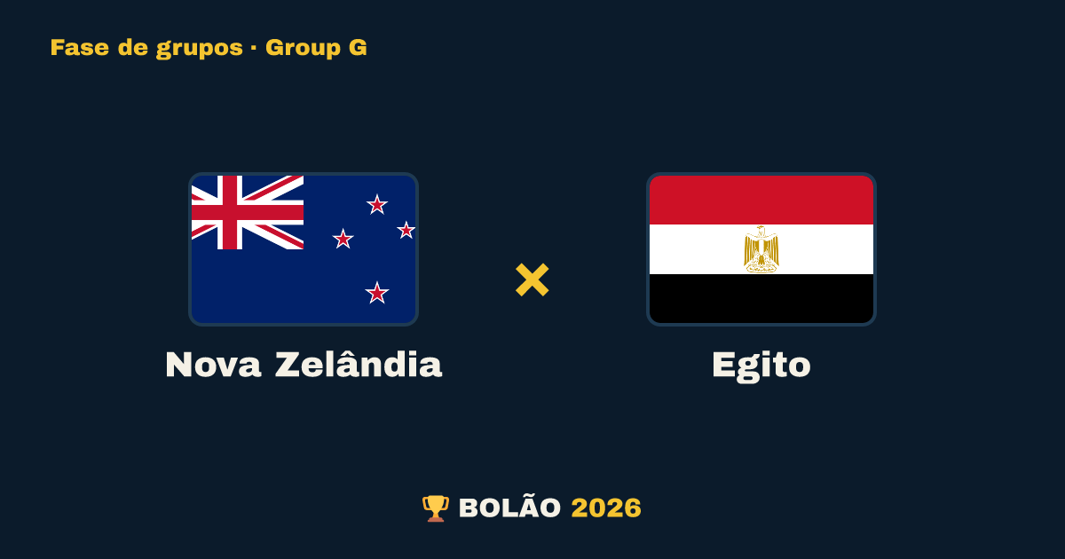 Nova Zelândia × Egito