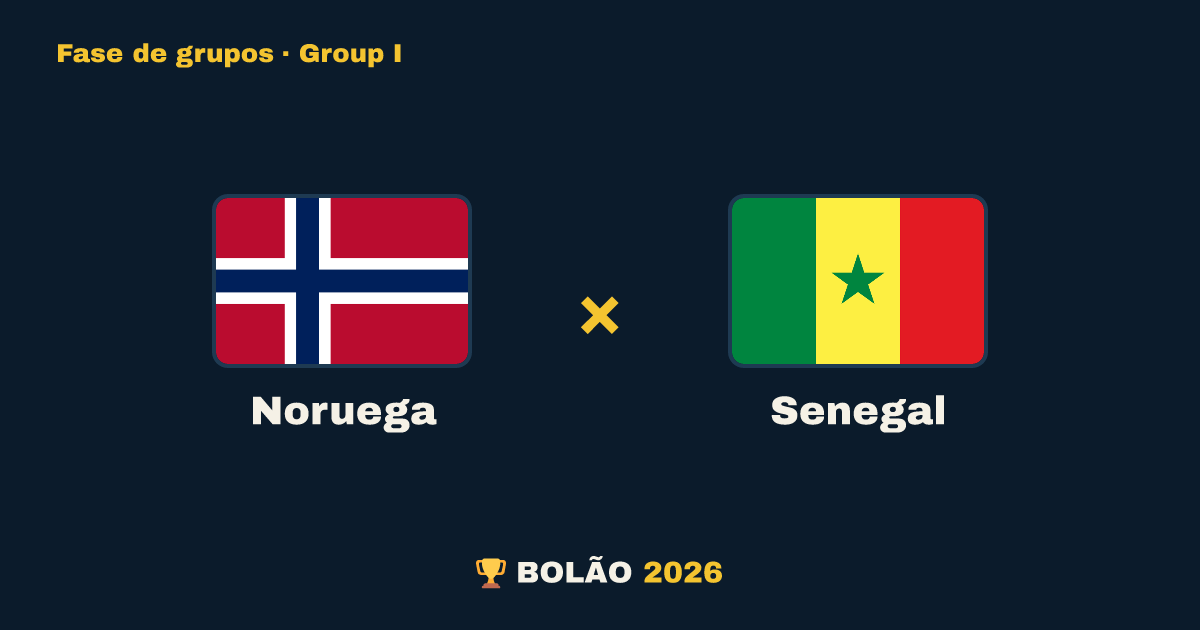 Noruega × Senegal