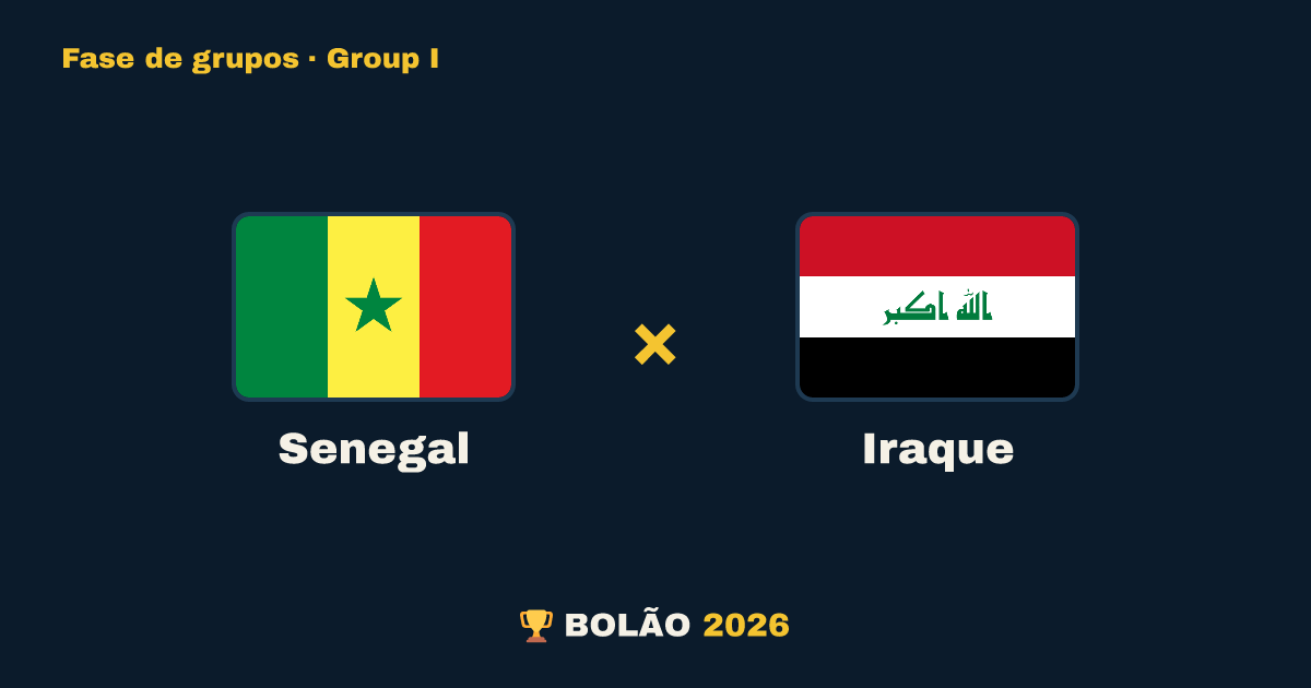 Senegal × Iraque