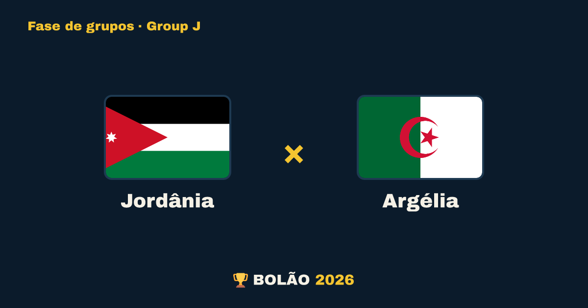 Jordânia × Argélia