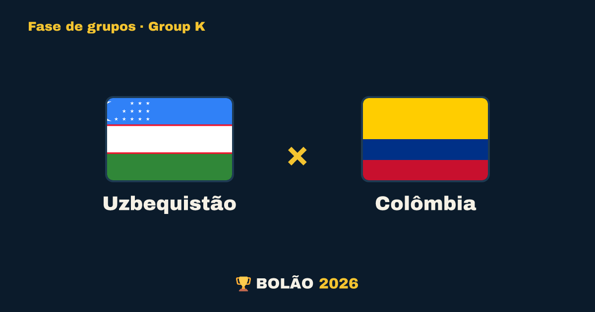 Uzbequistão × Colômbia