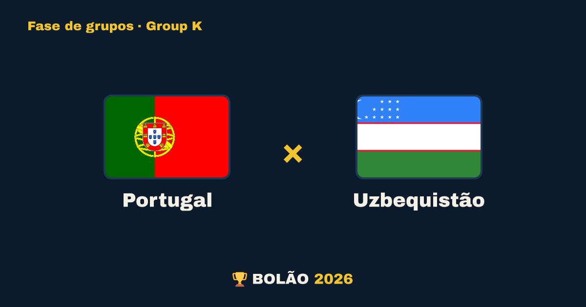 Portugal × Uzbequistão