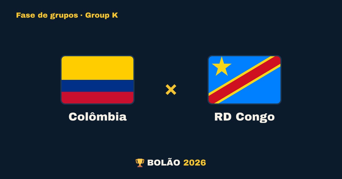 Colômbia × RD Congo